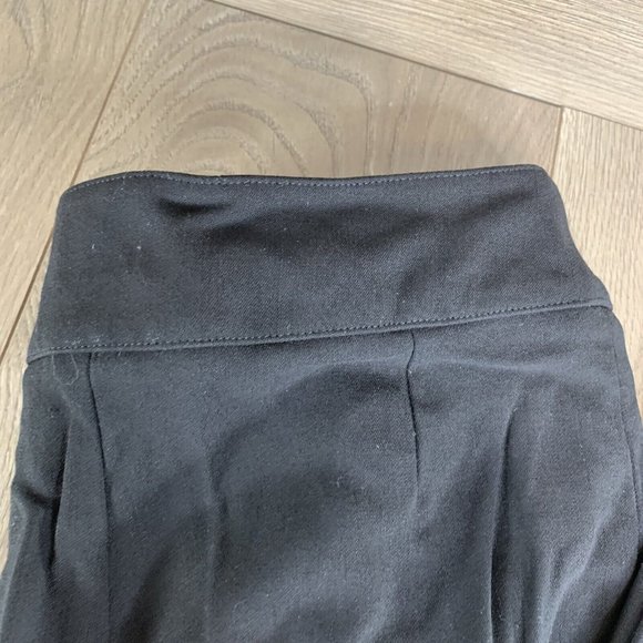 Giorgio Armani Collezioni Pants Womens 6  Black Flat Front Double Button & Zip - Picture 3 of 8